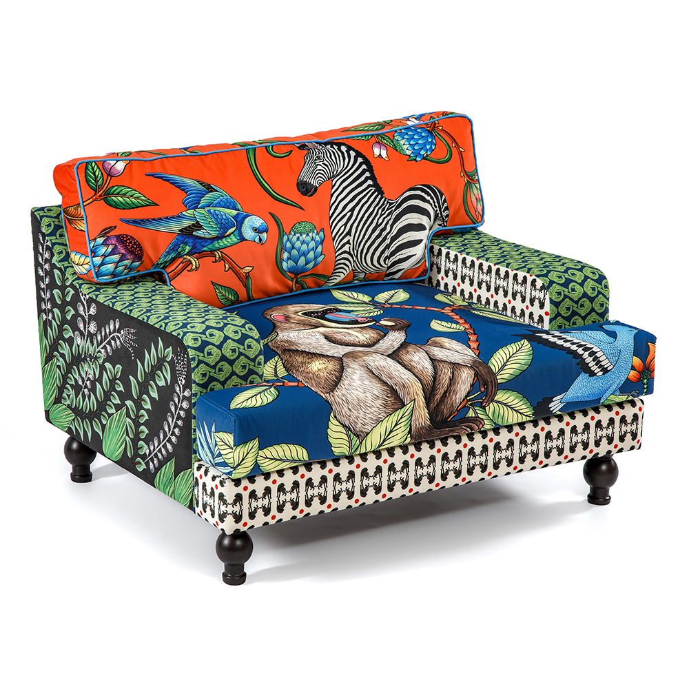 Tanzania Limited Edition Zebra Armchair Большое кресло с тропическим рисунком