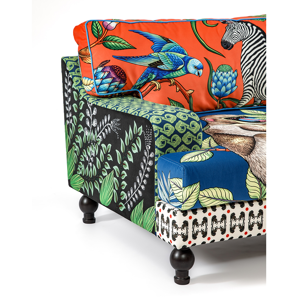 Tanzania Limited Edition Zebra Armchair Большое кресло с тропическим рисунком