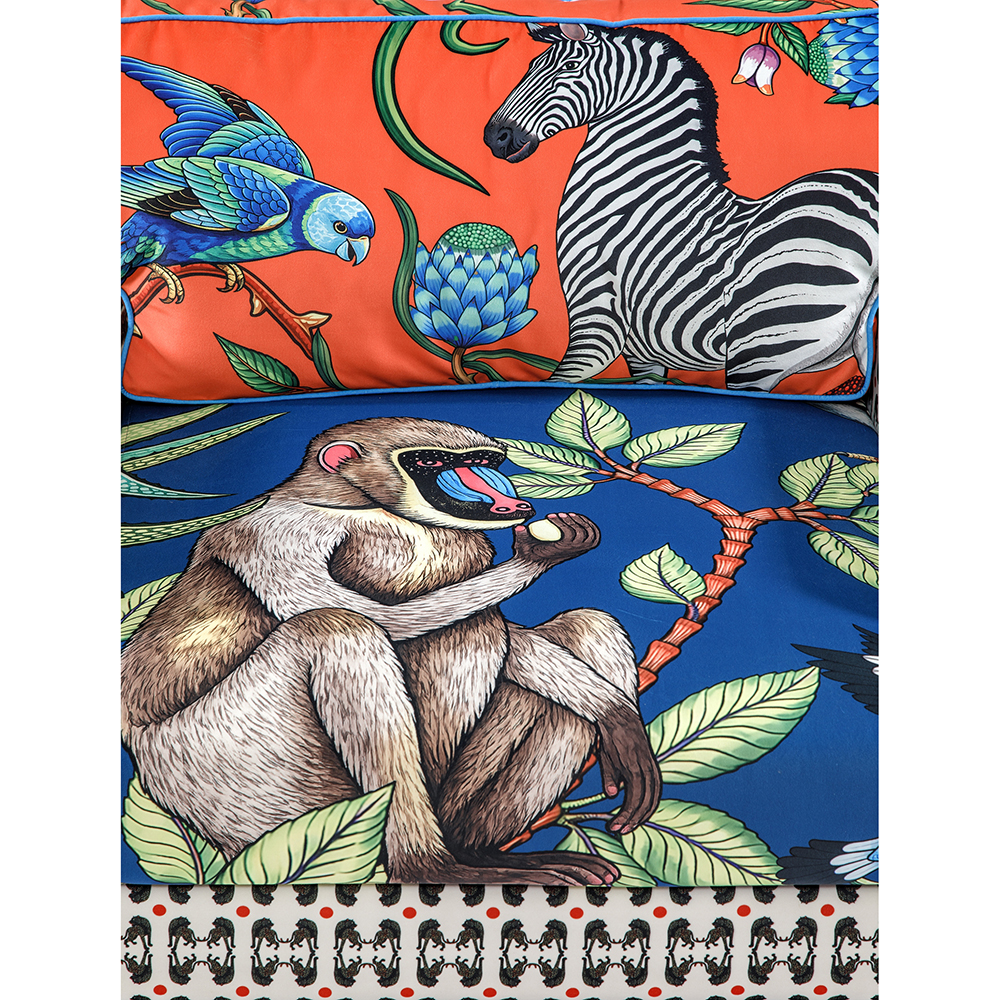 Tanzania Limited Edition Zebra Armchair Большое кресло с тропическим рисунком