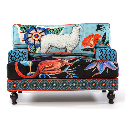 Tanzania Limited Edition Lama Armchair Большое кресло с тропическим рисунком