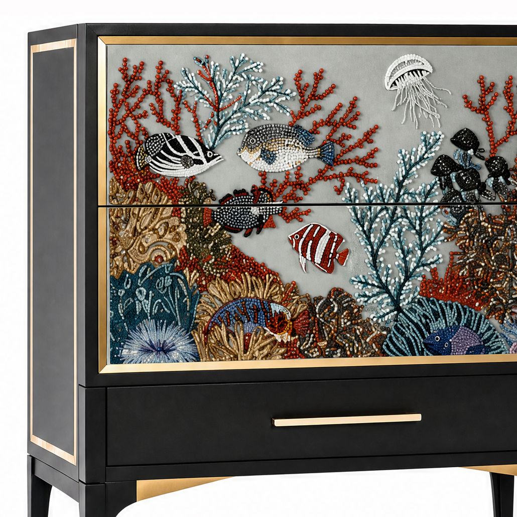Комод Fiji Limited chest of drawers Limited edition ручная вышивка камнями
