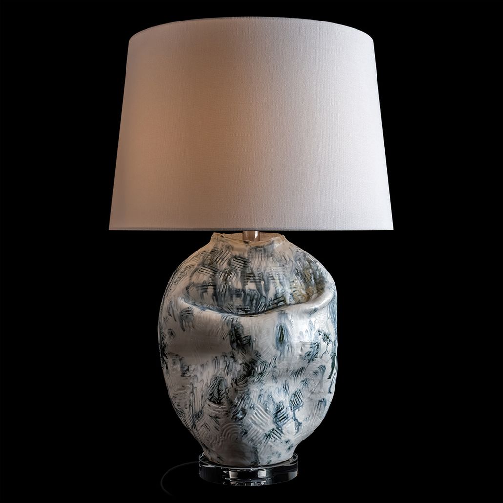 Настольная лампа Blue Rumpled Tabletop Lamp