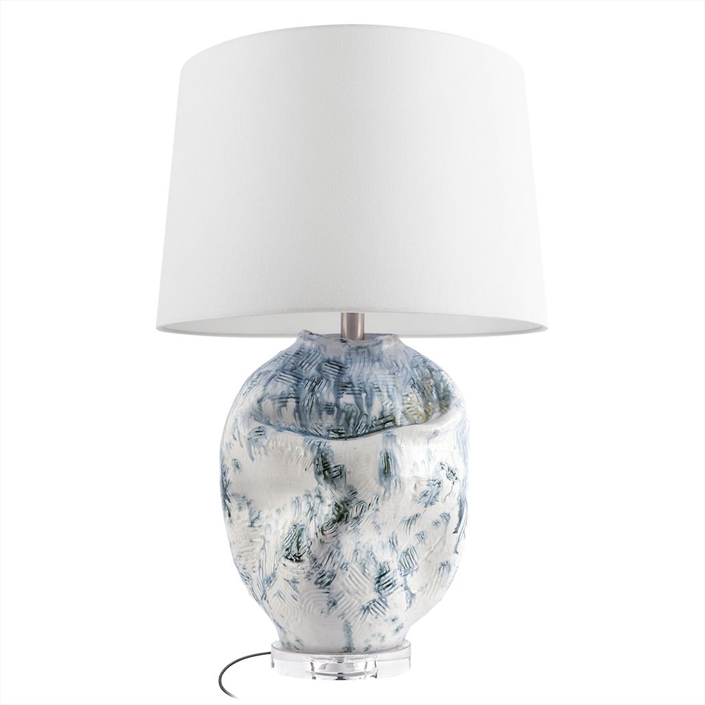 Настольная лампа Blue Rumpled Tabletop Lamp