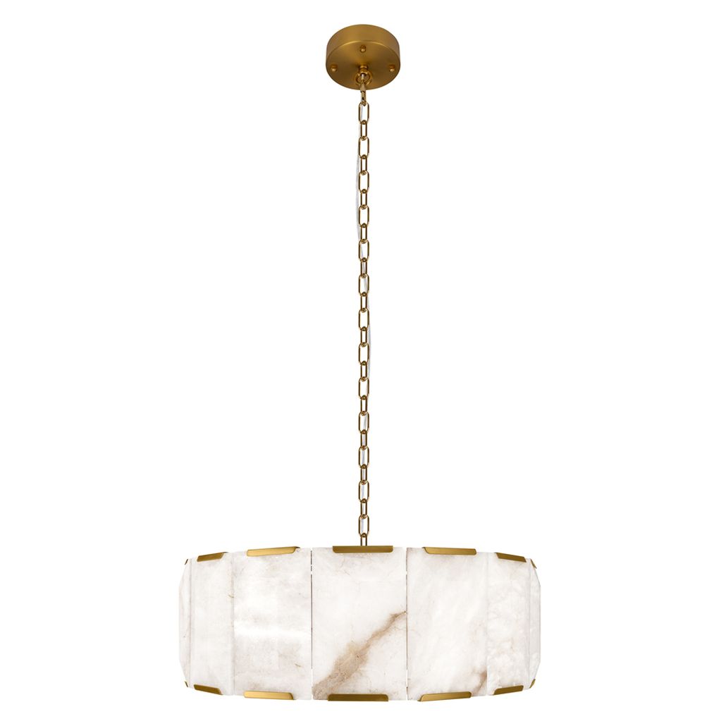Подвесная люстра круглая из прямоугольных мраморных панелей 60 Marble square Chandelier