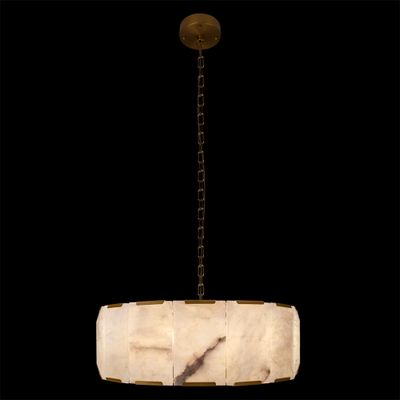 Подвесная люстра круглая из прямоугольных мраморных панелей 60 Marble square Chandelier