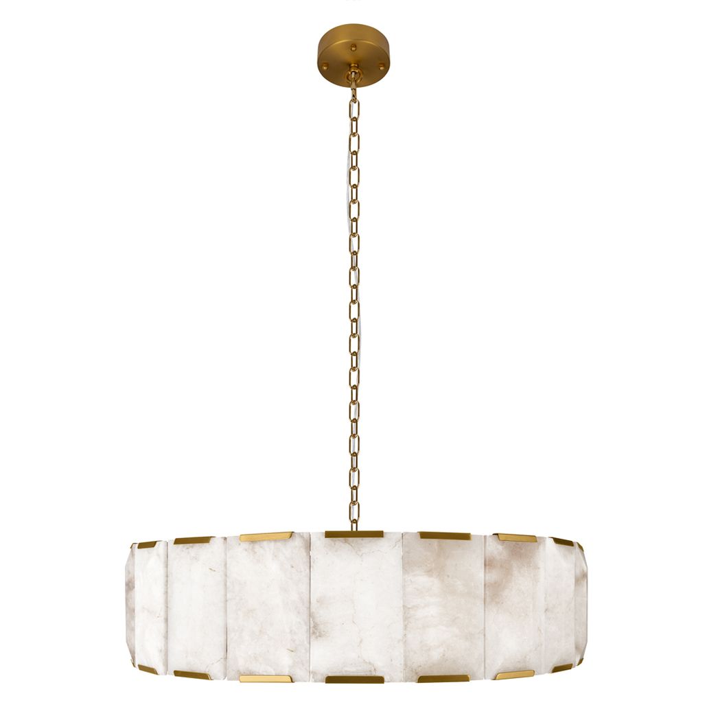 Подвесная люстра круглая из прямоугольных мраморных панелей 80 Marble square Chandelier