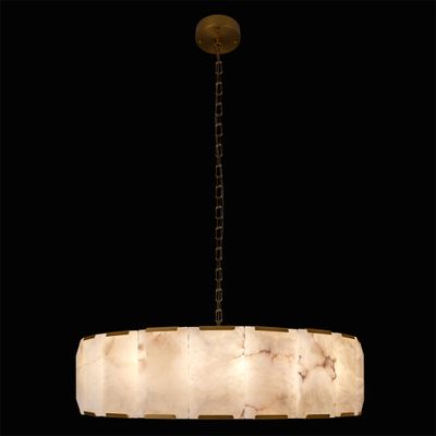 Подвесная люстра круглая из прямоугольных мраморных панелей 80 Marble square Chandelier