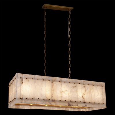Подвесной светильник из прямоугольных мраморных панелей Marble square Chandelier