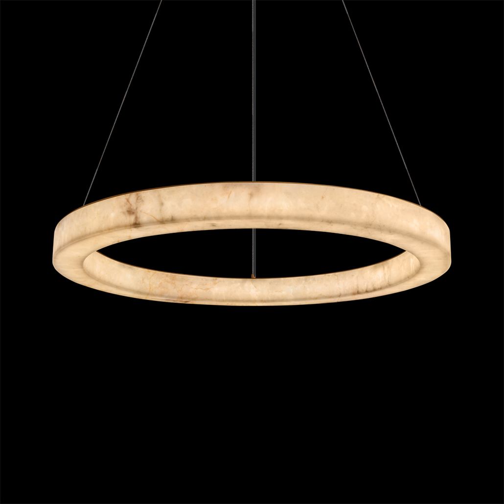 Круглый подвесной светильник Stone Pendant Light 80 см