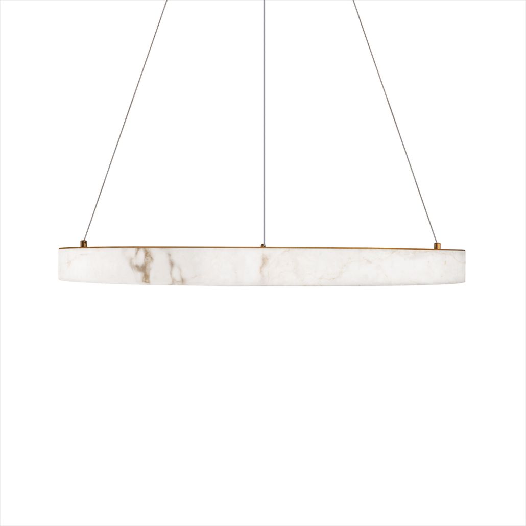 Круглый подвесной светильник Stone Pendant Light 80 см