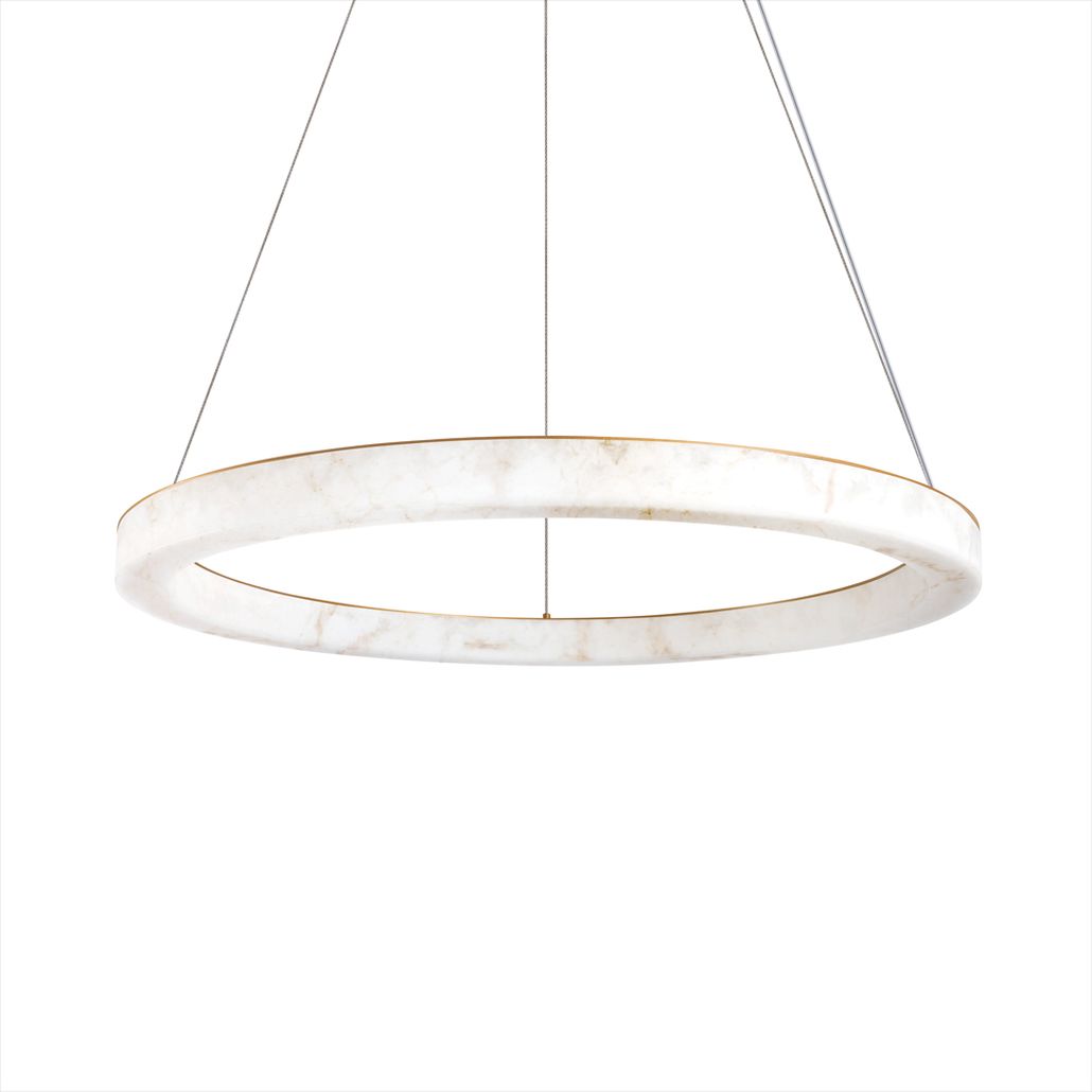 Круглый подвесной светильник Stone Pendant Light 100 см