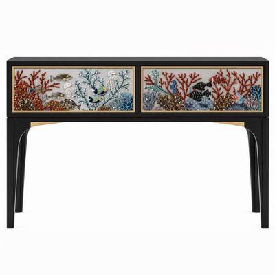 Консоль Fiji Console Limited edition ручная вышивка камнями и стеклярусом