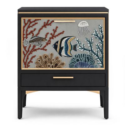 Комод с двумя ящиками Fiji Coral reef I Limited edition ручная вышивка камнями