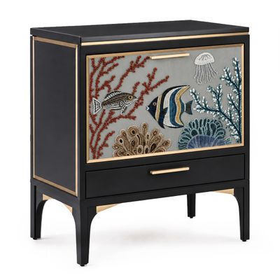 Комод с двумя ящиками Fiji Coral reef I Limited edition ручная вышивка камнями