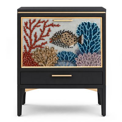 Комод с двумя ящиками Fiji Coral reef II Limited edition ручная вышивка камнями