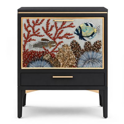 Комод с двумя ящиками Fiji Coral reef III Limited edition ручная вышивка камнями