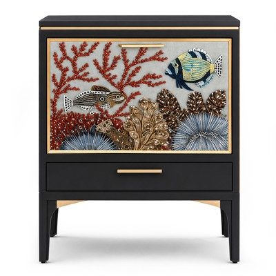 Комод с двумя ящиками Fiji Coral reef III Limited edition ручная вышивка камнями
