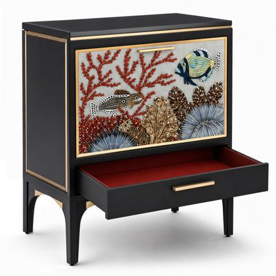 Комод с двумя ящиками Fiji Coral reef III Limited edition ручная вышивка камнями