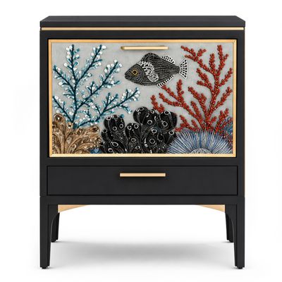 Комод с двумя ящиками Fiji Coral reef IV Limited edition ручная вышивка камнями