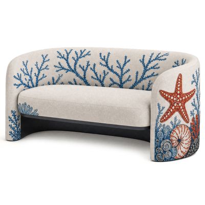 Двухместный диван Fiji Sofa Starfish Blue Corall