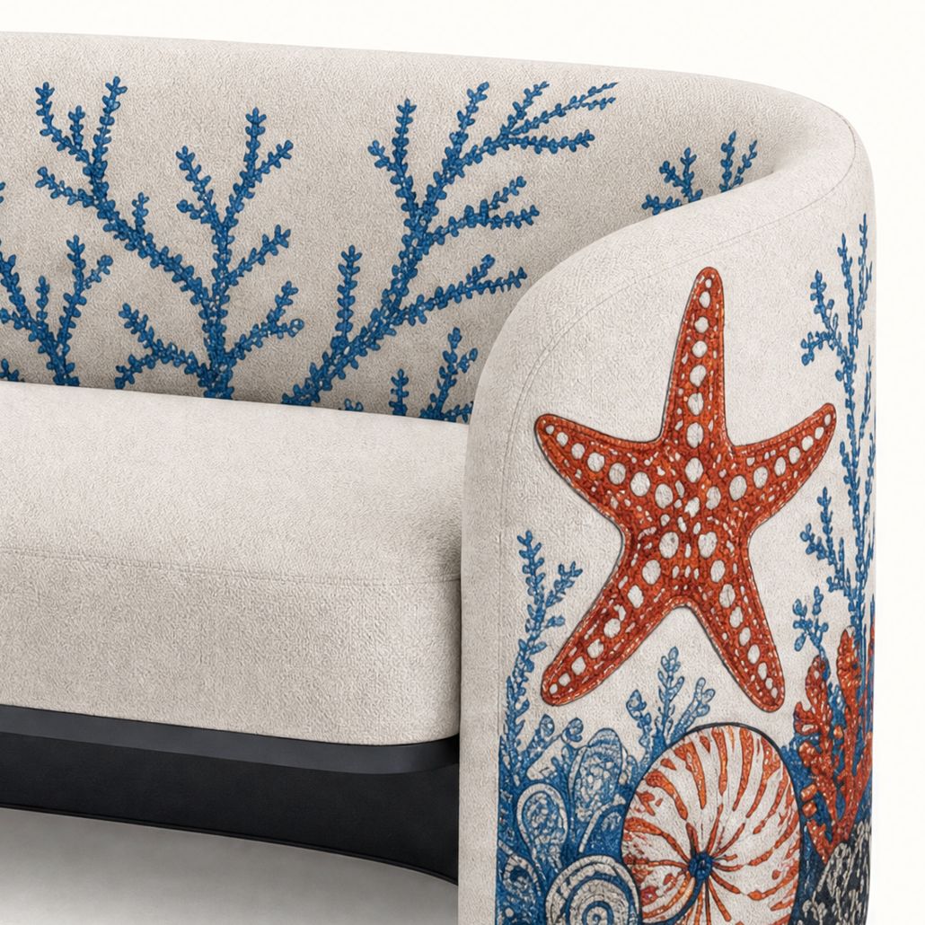 Двухместный диван Fiji Sofa Starfish Blue Corall