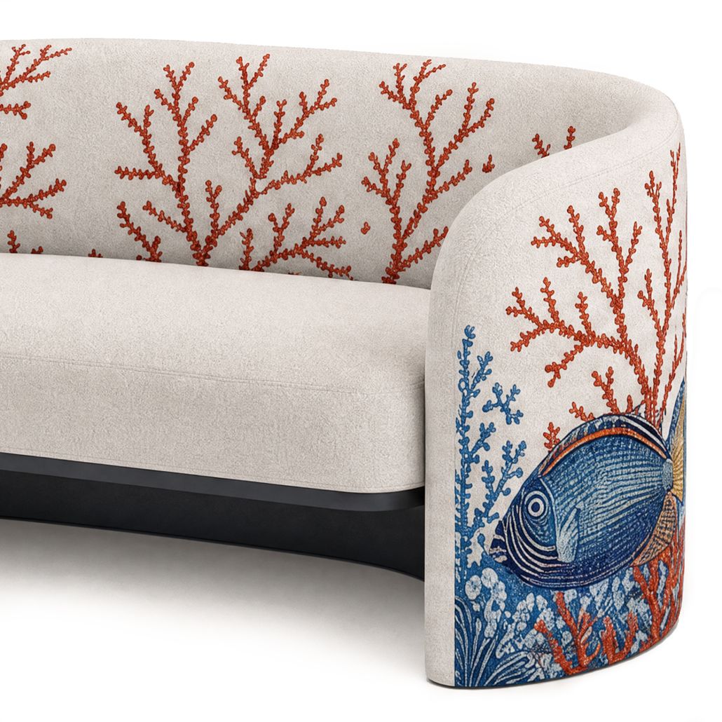 Двухместный диван Fiji Sofa Angelfish Red Coral