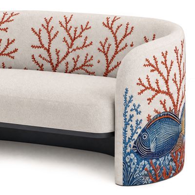 Двухместный диван Fiji Sofa Angelfish Red Coral