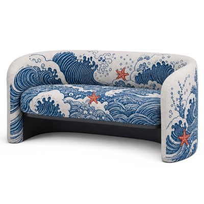 Двухместный диван Fiji Sofa Blue waves