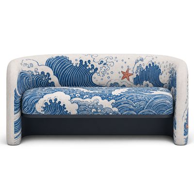Двухместный диван Fiji Sofa Blue waves
