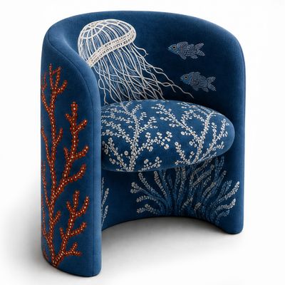 Полукресло Fiji Chair jellyfish Blue