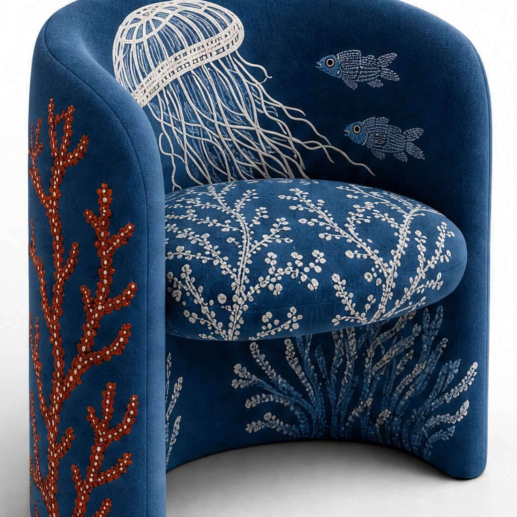 Полукресло Fiji Chair jellyfish Blue