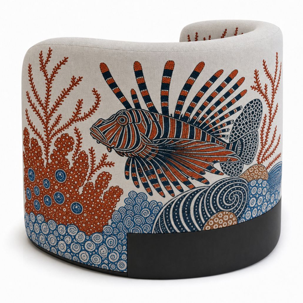 Премиальное дизайнерское Кресло Fiji Armchair Lionfish