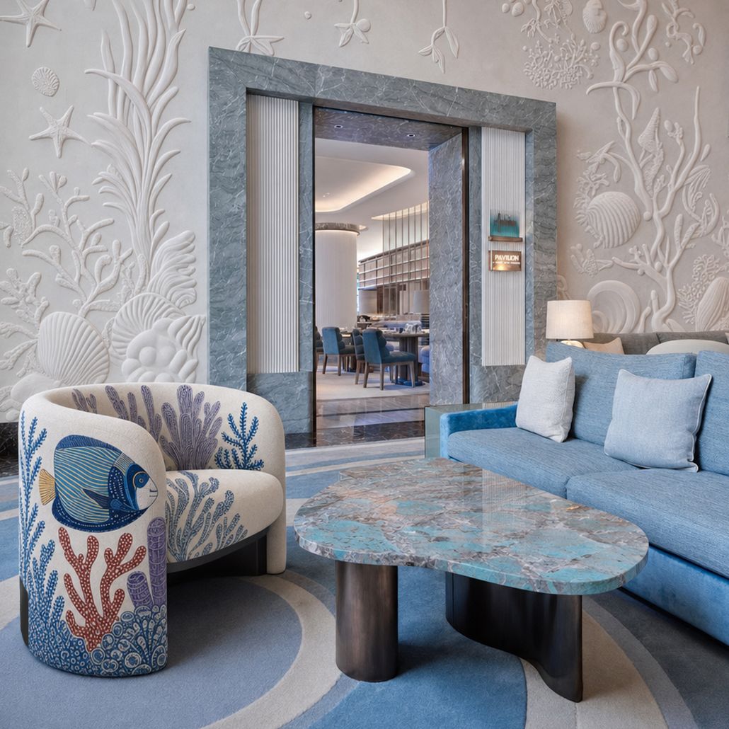 Дизайнерское Кресло Fiji Armchair Angelfish Blue Coral