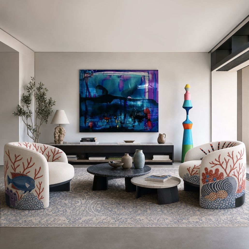 Дизайнерское Кресло Fiji Armchair Angelfish Red Coral