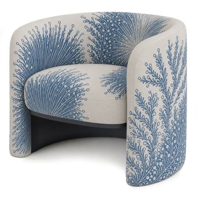 Премиальное дизайнерское Кресло Fiji Armchair Blue Carronella