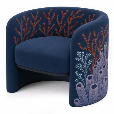 Премиальное дизайнерское Кресло Fiji Armchair Blue Coral Reef