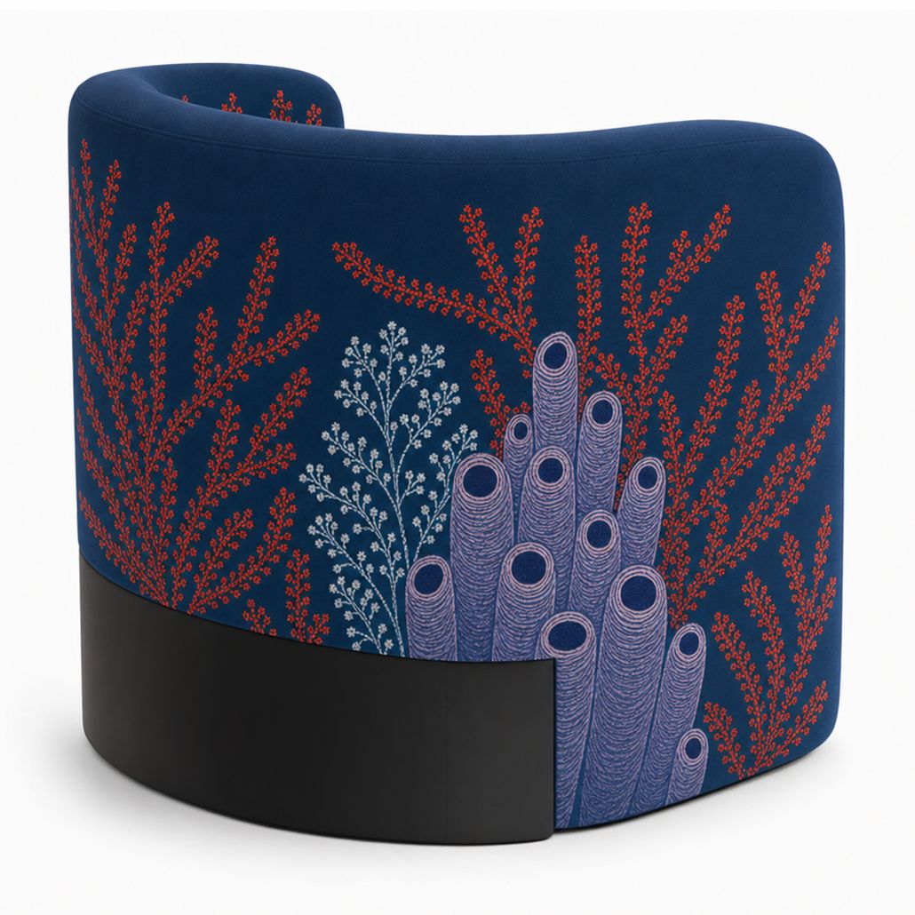 Премиальное дизайнерское Кресло Fiji Armchair Blue Coral Reef