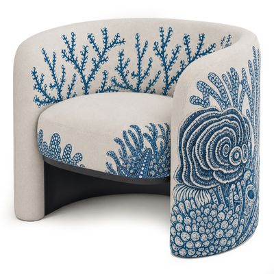 Премиальное дизайнерское Кресло Fiji Armchair Blue Coral