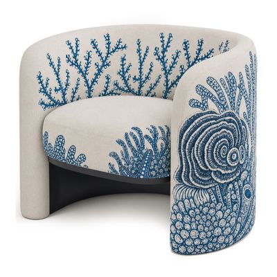Премиальное дизайнерское Кресло Fiji Armchair Blue Coral
