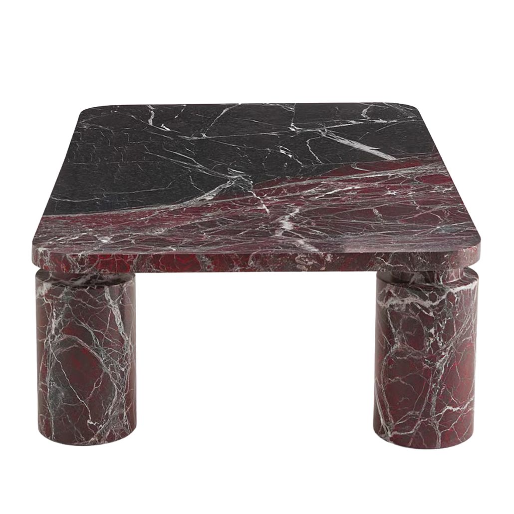 Кофейный стол из мрамора Tamino Coffee Table Rosso Levanto Marble