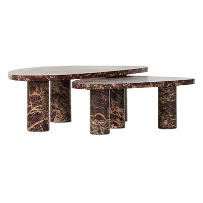 Комплект кофейных столов из мрамора Hathor Marble Coffee Table Set