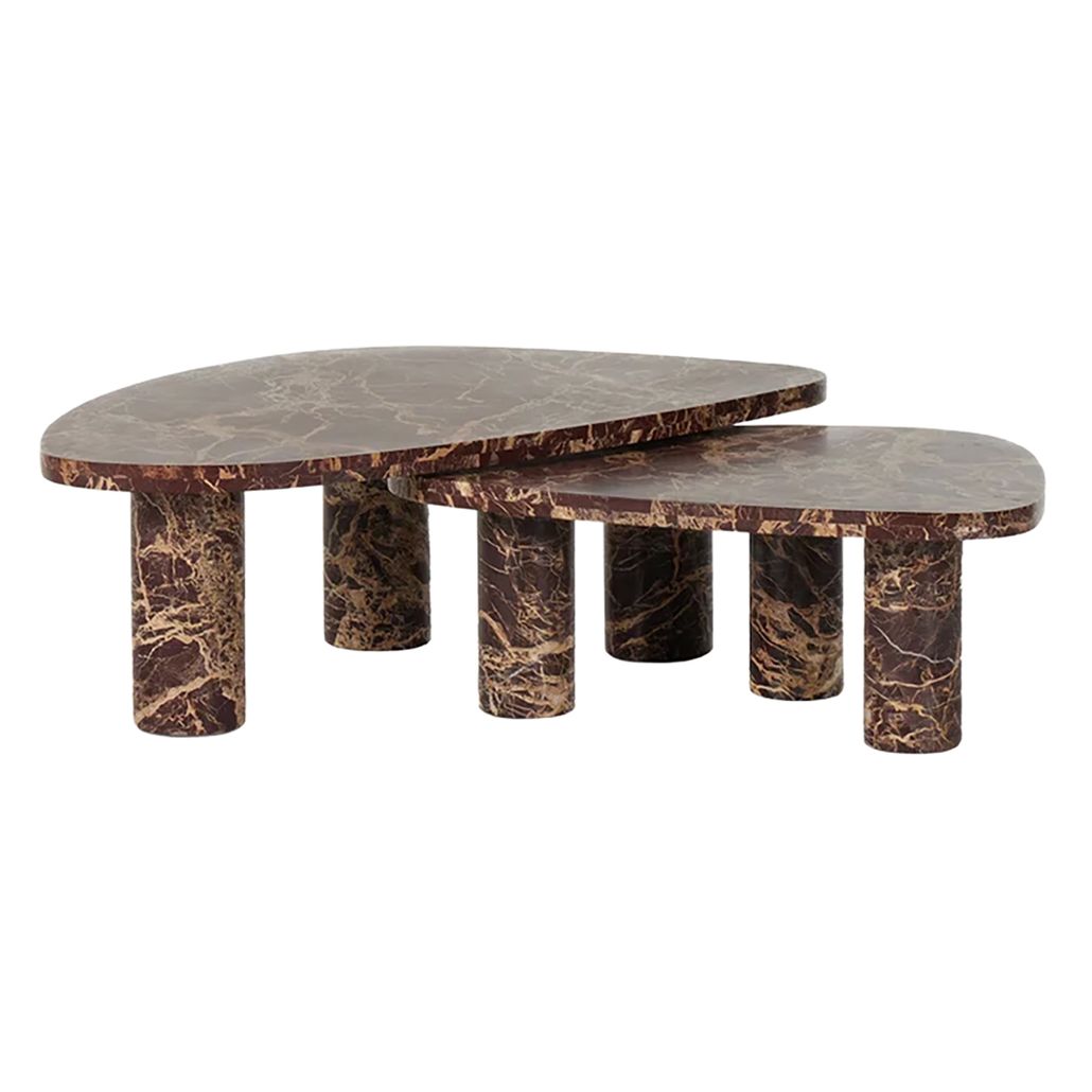 Комплект кофейных столов из мрамора Hathor Marble Coffee Table Set