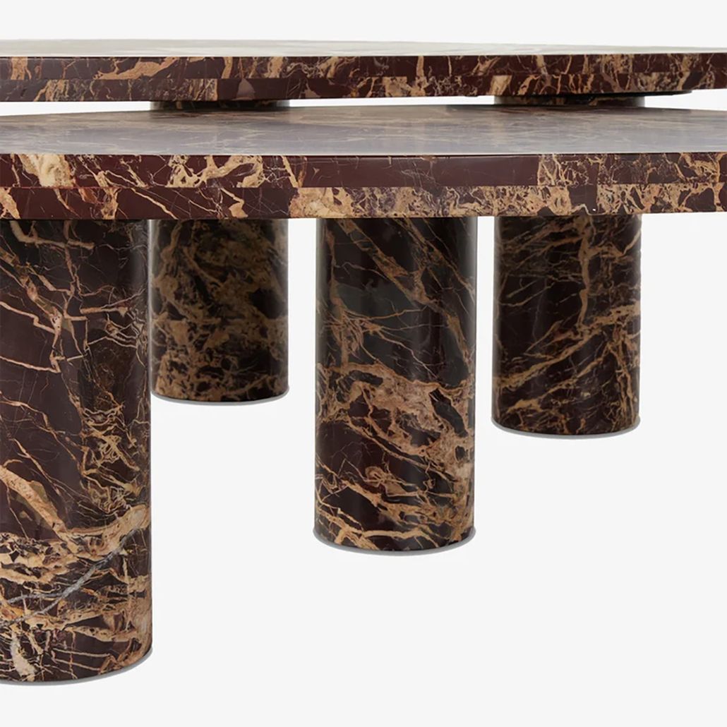 Комплект кофейных столов из мрамора Hathor Marble Coffee Table Set