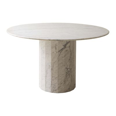 Обеденный стол из мрамора Hathor Marble Dining table белый