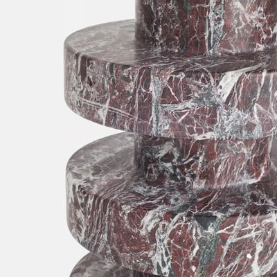 Приставной столик Hathor Marble Side table Мрамор Rosso Levanto