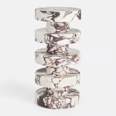 Приставной столик Hathor Marble Side table Мрамор Calacatta Viola