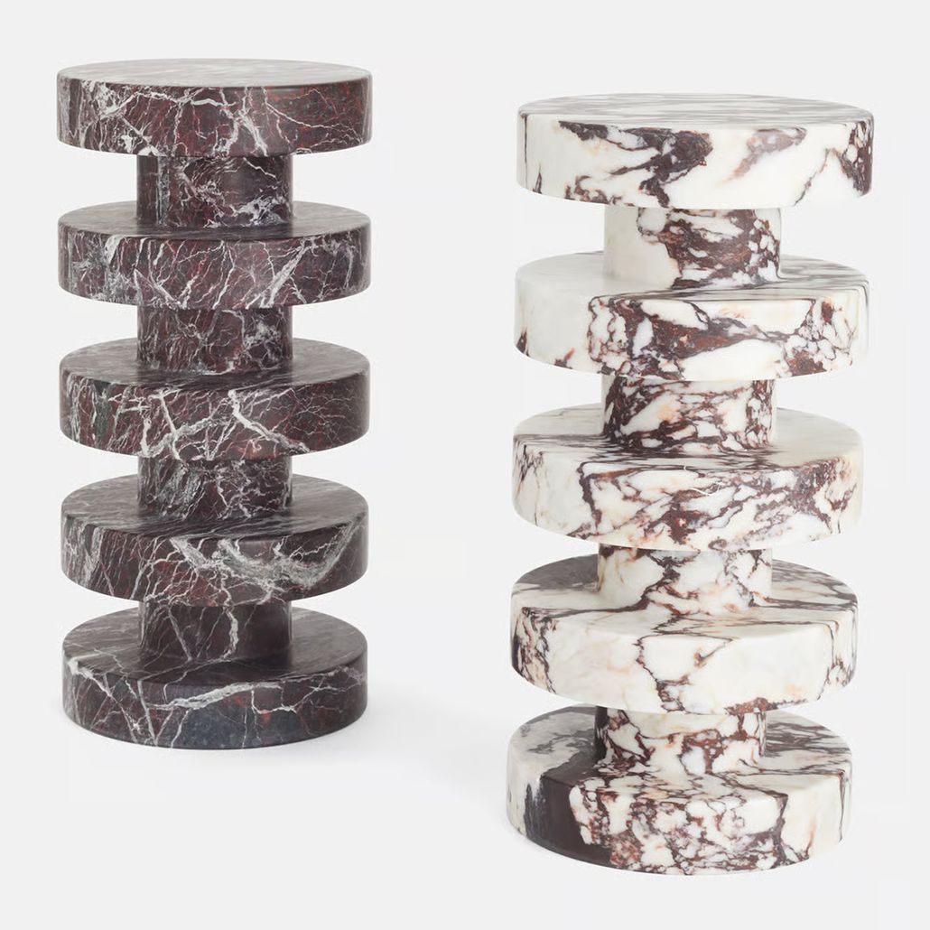 Приставной столик Hathor Marble Side table Мрамор Calacatta Viola