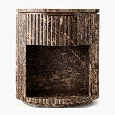 Hathor Bedroom Travertine Прикроватная тумба коричневый травертин