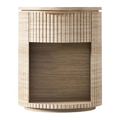 Hathor Bedroom Travertine Прикроватная тумба бежевый травертина