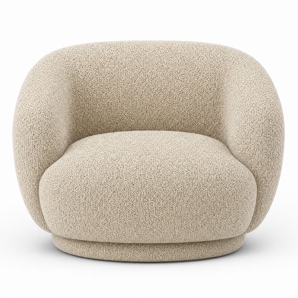 Кресло UMA beige бежевое букле
